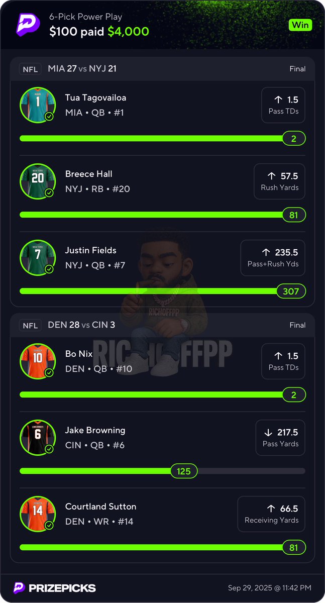 richoffpp's tweet image. BANNNNNGGGGG ✅🤑

🚨 Posted via DubClub 

⬇️ All My Plays ⬇️
dubclub.win/Richoffpp/

❤️/RT IF YOU TAILED 
 DROP THE GREENS ✅⤵️

#richoffpp🤑 #NBA #WNBA #NFL #NCAAF #MLB #KBO #NPB #CS2 #Prizepicks #GamblingX #GamblingTwitter