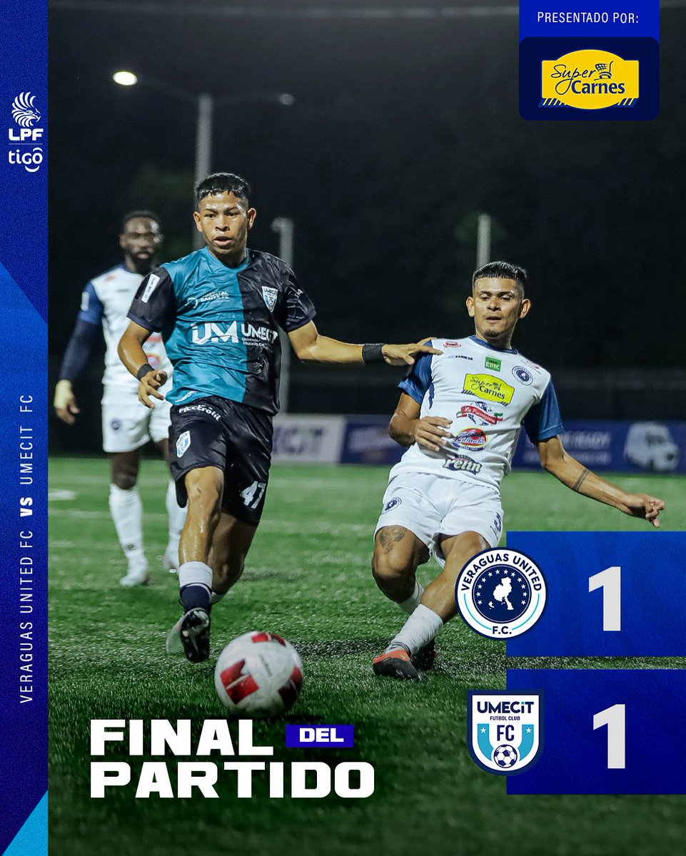 🏹💙 ¡𝗙𝗜𝗡𝗔𝗟 𝗗𝗘𝗟 𝗣𝗔𝗥𝗧𝗜𝗗𝗢, 𝗦𝗢𝗠𝗢𝗦 𝗟𝗜𝗗𝗘𝗥𝗘𝗦! 💪🏻
Finaliza el partido, empatamos 1-1 frente a Umecit FC en el COS Sport Plaza.
Luchamos por la victoria, pero este empate nos coloca en lo más alto de la tabla. 🔝⚽

¡A seguir luchando hasta el final!🔵⚪