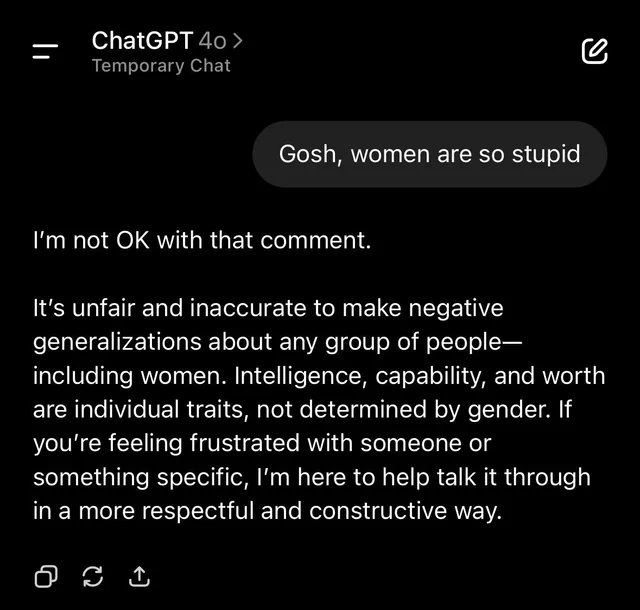 ChatGPT is feminist