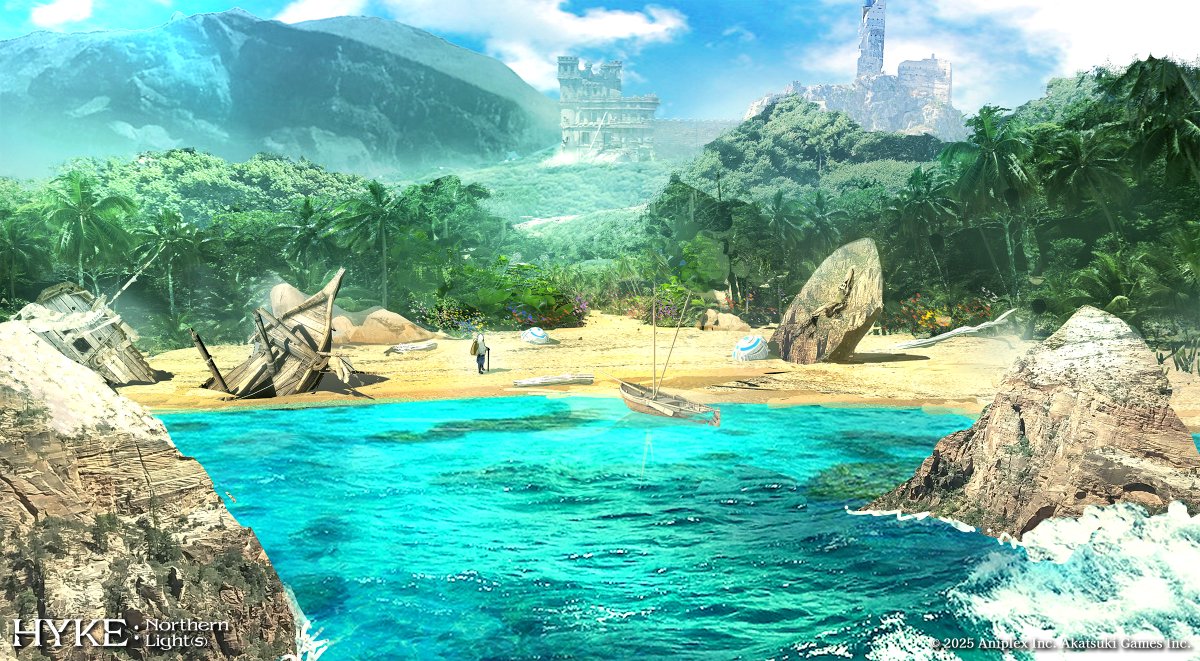 HYKE:Northern Light(s)
🎨 Initial Concept Art 14

世界観をかたちづくる初期コンセプトアートをご紹介
One of the first visions of the world taking shape

とある島に漂流してしまったハイク
”Hyke, cast adrift on a certain island”

▼Now Available
hyke-northernlights.com
#ハイノラ