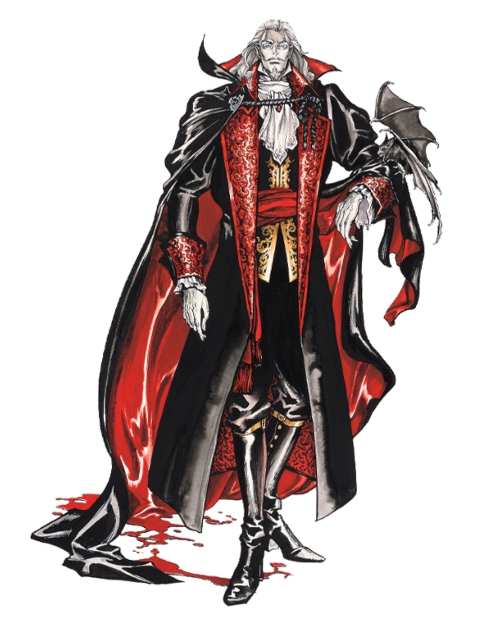 手描きイラスト✢創作水彩原画『ドラキュラ伯爵』 手描きイラスト✢創作水彩原画『ドラキュラ伯爵』 手描き