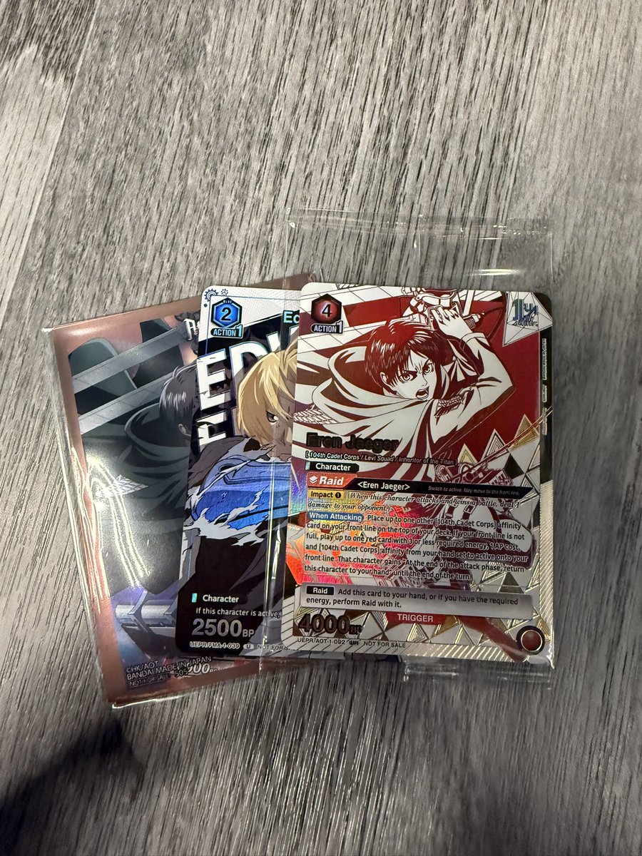 Got 2nd at the AoT Rare Battle this past weekend with Red 104 Cadet Corps. A ton of fun as always. Might try out Attack Titan Eren in a newer build. #unionarena #tcg #attackontitan