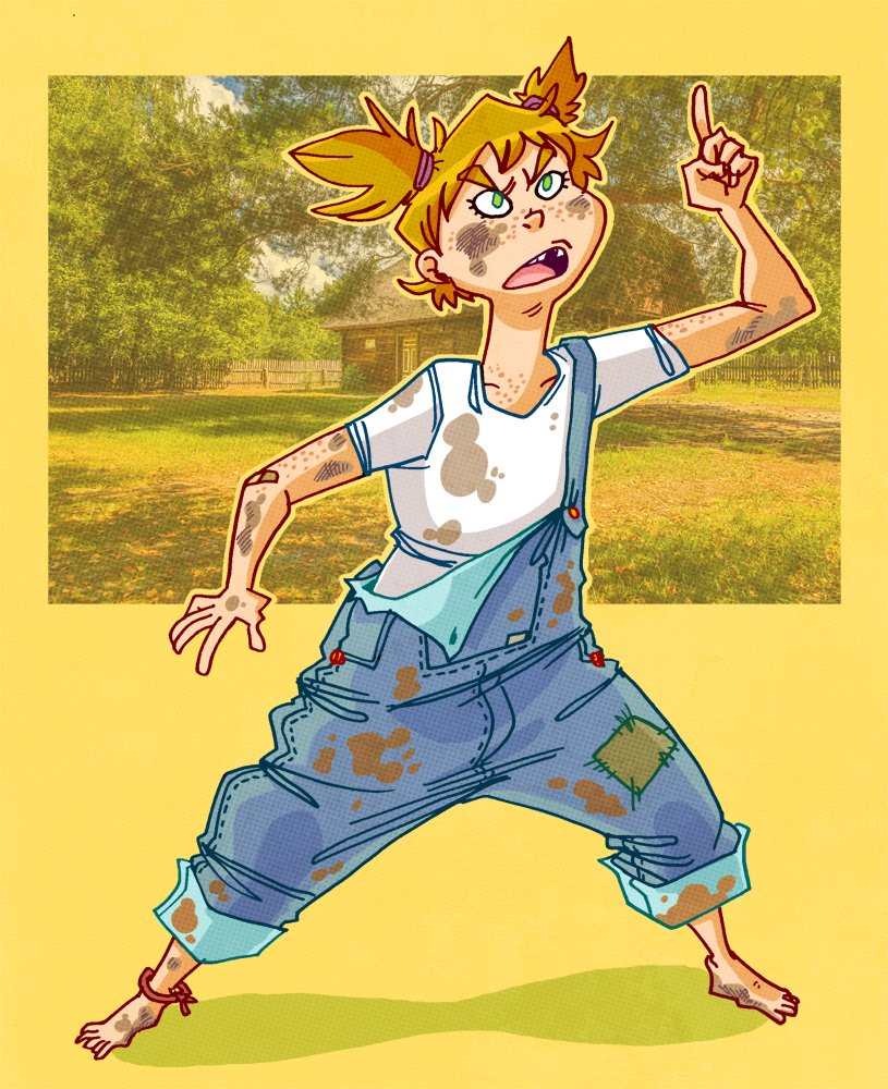 While many of you know about my story concept "WEST" I have three other stories from the same universe. I haven't drawn much from these, but have an image of one of the characters from the "SOUTH" story: Cayce St. John!

She might be small, but she's the powerhouse of the group!