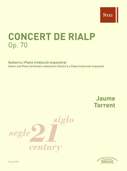 El concert de Rialp per a guitarra i orquestra és una obra de Jaume Torrent (Barcelona, 1953) que ha estat editat per <a href="/BoileauMusic/">Editorial de Música Boileau</a> i que podeu trobar a boileau-music.com/es/obras/conce…