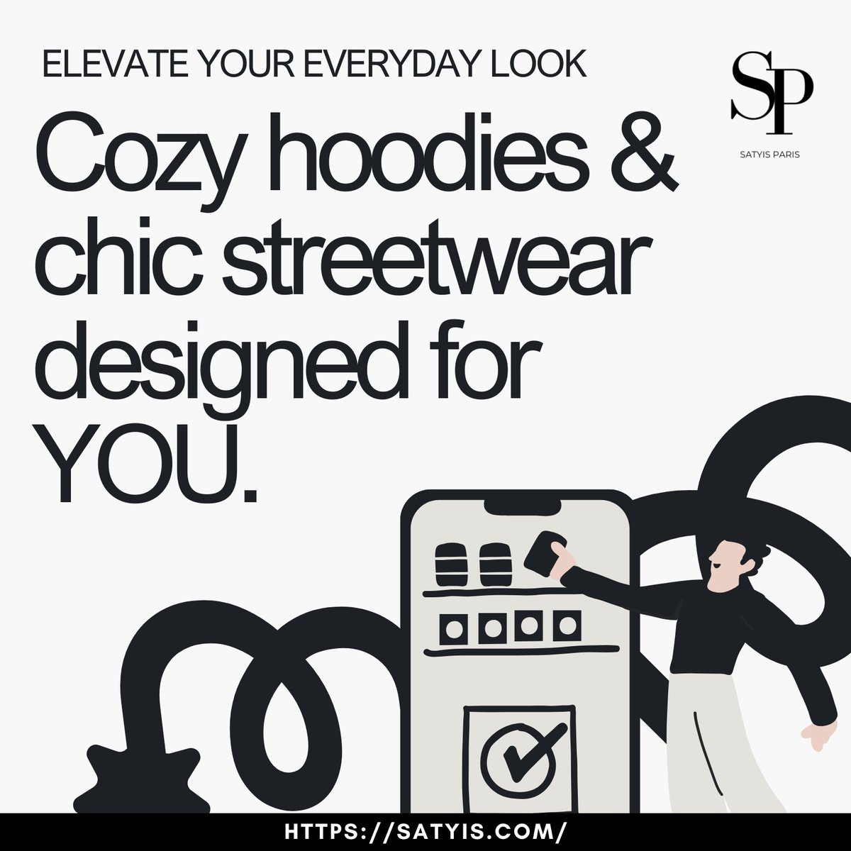 Satyisparis's tweet image. Step into comfort without compromising on style! 😎 From trendy hoodies to must-have bags, Satyis brings the fashion you love straight to your door.

✅ Ultra-comfy fabrics

#satyisstyle #trendyfashion #cozyandchic #streetwearvibes #fashionessentials 
satyis.com