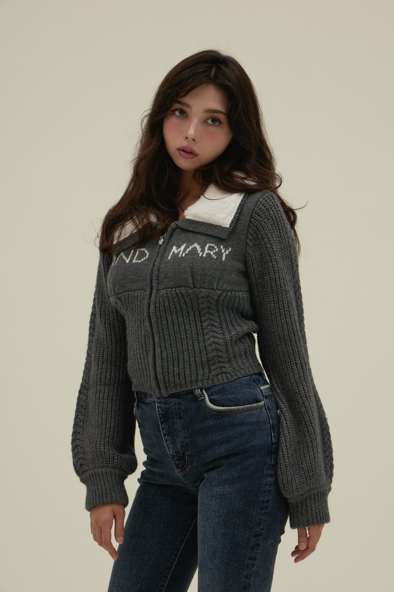 andmary Mary logo knit tops 新品未使用 正規品 ② ANDMARY】Mary logo knit tops