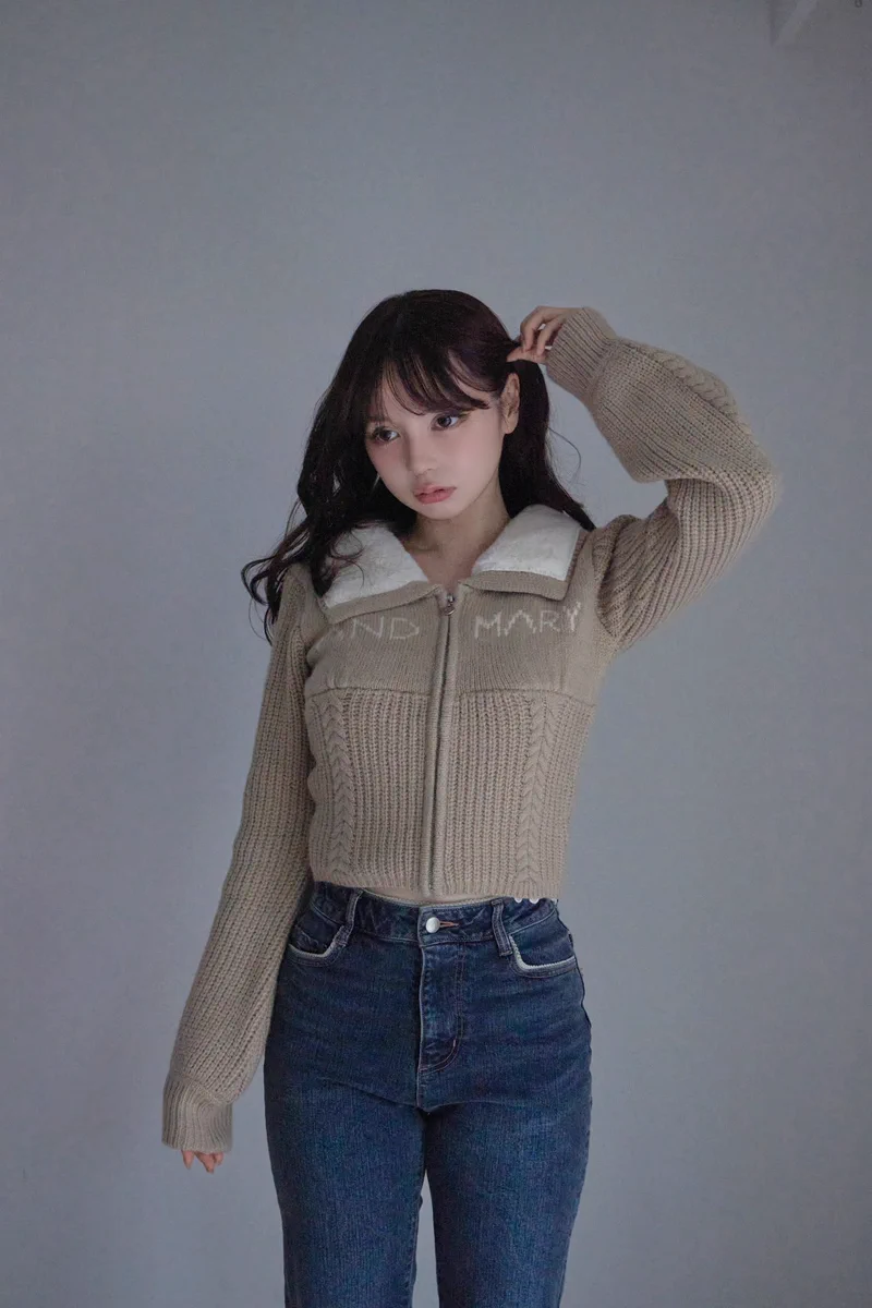 Xユーザーのandmaryさん: 「Mary logo zip tops color beige/gray