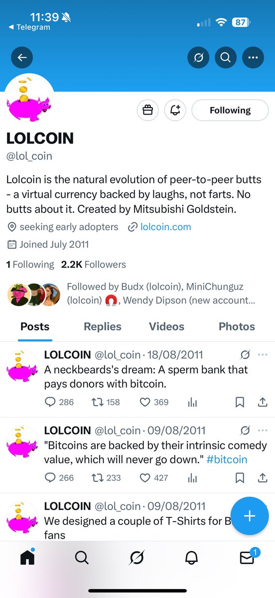 lamborghiniwhen's tweet image. Even if I sold every last coin today… even if everyone you’ve seen shilling on the timeline vanished overnight and a new wave of holders took our place — Lolcoin would still go to Billions.

It does not matter.

This is a multicycle coin, born in 2011.

“Yeah, but this is just…