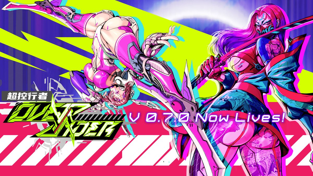 TensionMeow's tweet photo. OverRider v0.7.0 is now live!
✨ New Content
New character “Ra8b1”
Playable boss body “Miss Crimson”
“Nightmare” high-difficulty mode
New stage environment: “Old Town”
Achievements &amp; Primary Body swap
Neural Network (Talent) system rework https://t.co/WVmf4I01E1