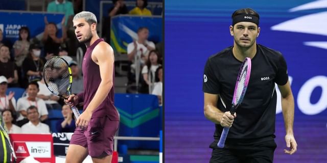 startupexitsind's tweet photo. 🚨 Japan Open Final Set! 

Carlos Alcaraz 🆚 Taylor Fritz
Tokyo’s Ariake Coliseum — who takes the crown? 🎾
#JapanOpen #TennisFinal #Alcaraz #Fritz #Tokyo2025 #tennis https://t.co/lU5CDILcM9