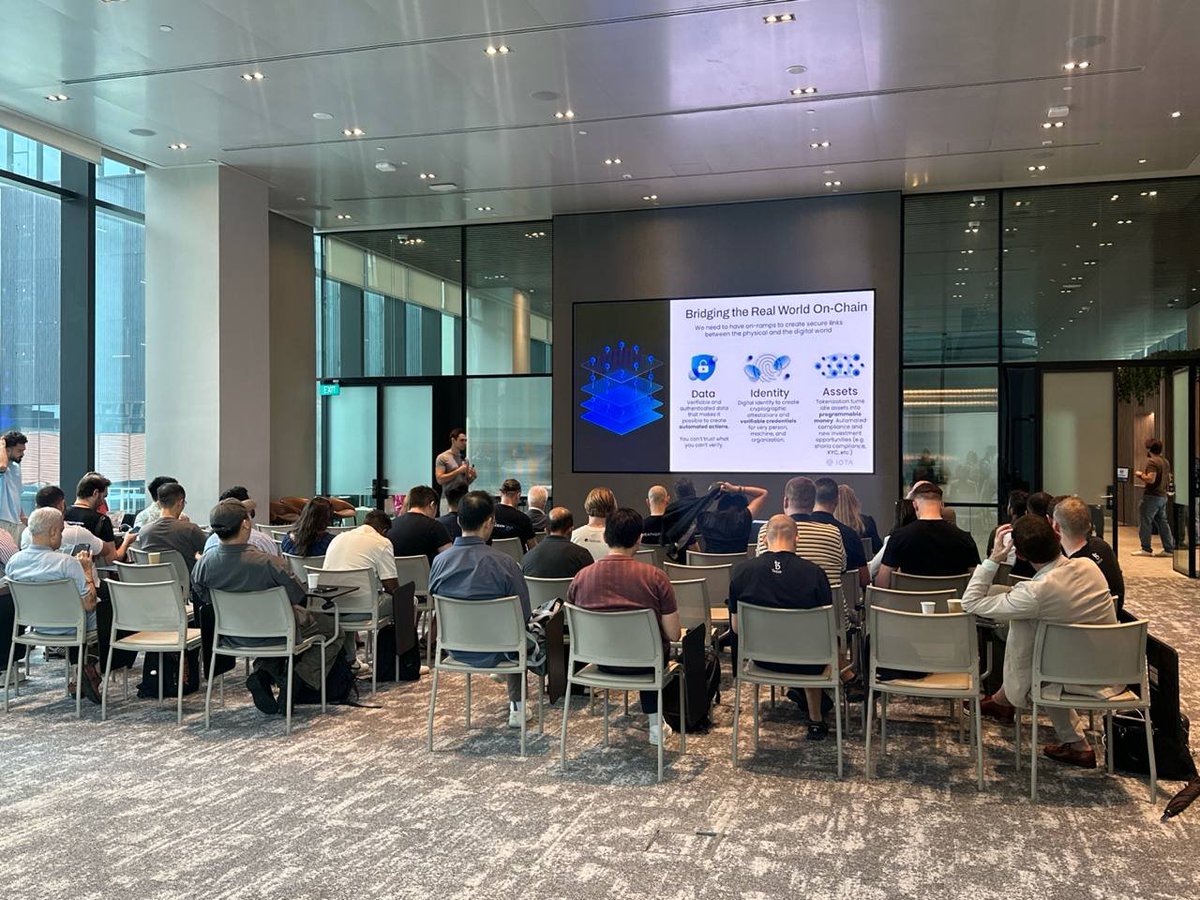 Starting the day good - with  <a href="/DomSchiener/">Dominik Schiener</a>, Co-Founder <a href="/iota/">IOTA</a>  and his keynote  “How We Bring The Real World On-Chain”