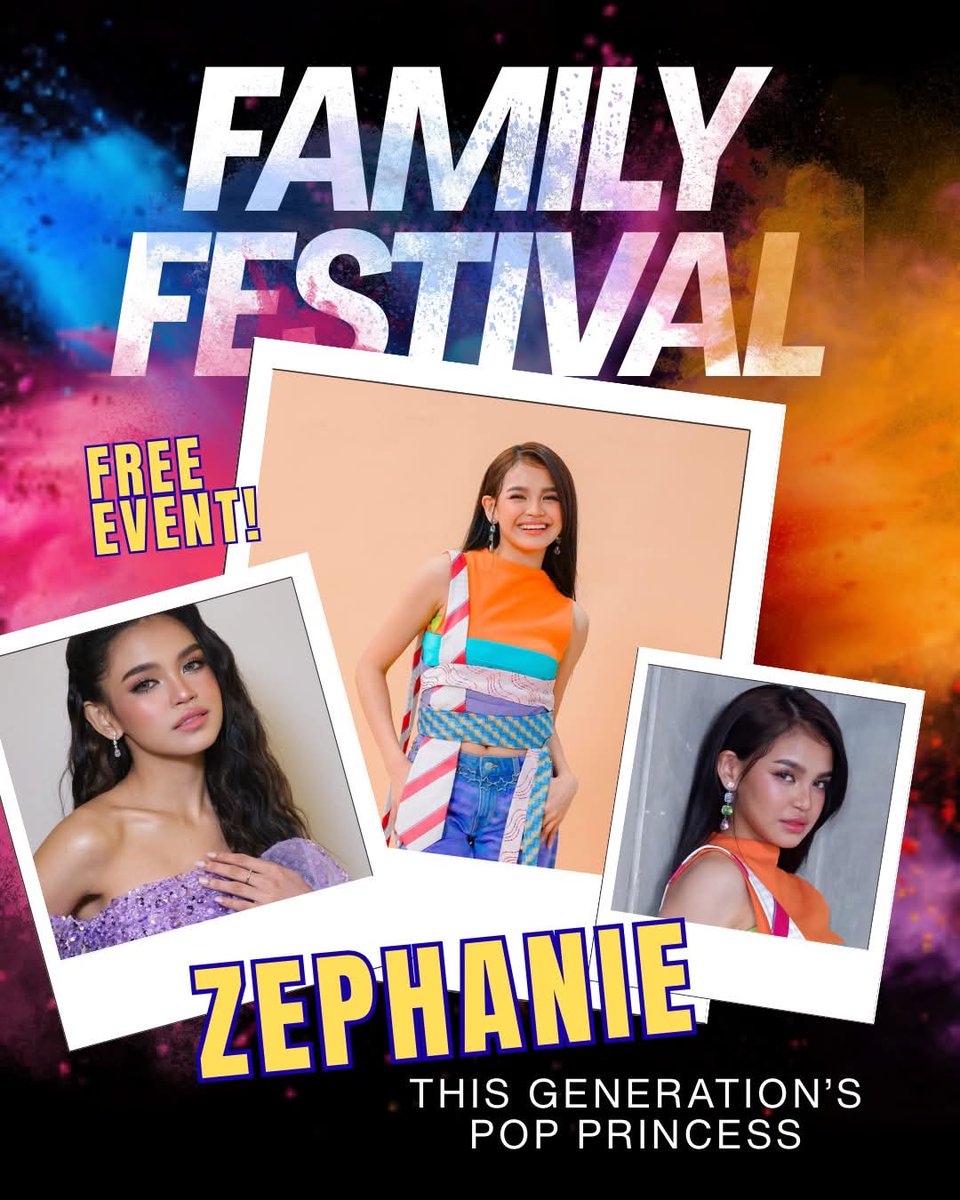 zephguard's tweet photo. This Generation's Pop Princess #Zephanie will be performing at the FAMILY FESTIVAL tonight at People's Gymnasium September 30,2025 (Tangub City)and on October 2,2025 at the wellness Park Amphitheatre (Ozamiz City).
#ZEPHANIELIVE
#Tangub
#Ozamiz
@gmanews @imzephanie
@Sparkle_GMA https://t.co/ZN6TjS25fs