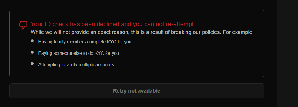 mohnz22's tweet photo. @legiondotcc @yieldbasis I couldn't complete my KYC, It shows like this But I'm using only my KYC(DL) to verify it but couldn't complete it. https://t.co/kIAkqxm9NG