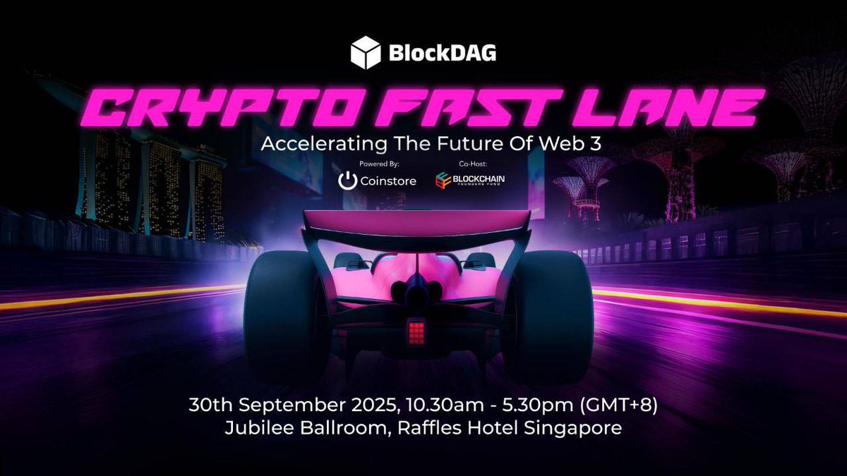 AniebietDa72119's tweet photo. ๐ Web3 hits the Fast Lane in Singapore!
Hear from BlockDAG, Avalanche, NOWChain & more.
๐ Raffles Hotel | ๐ Sept 30 | โฐ 10:30โ17:30
๐ https://t.co/GDrgr2aFEO
#Coinstore #CryptoFastLane #Web3GP #SingaporeGP
https://t.co/QWjw8byTEh https://t.co/gqKKTkl49D