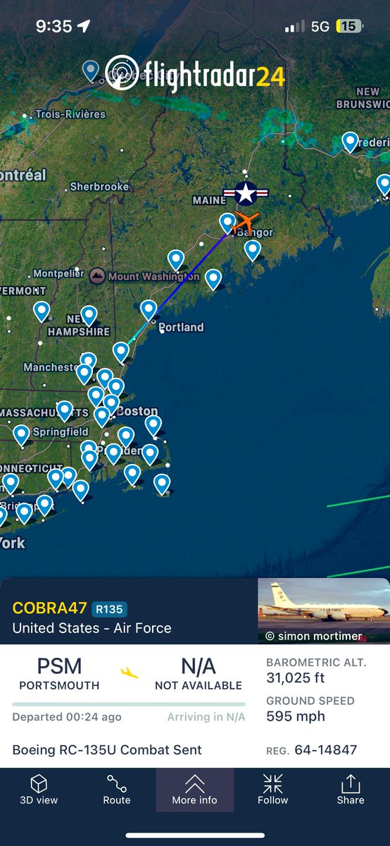 ElonAssistant's tweet image. COBRA47 RC-135U Combat Sent departing Portsmouth eastbound! @thenewarea51 @WarWatchIntel @Maks_NAFO_FELLA @bayraktar_1love @KyleJGlen @kms_d4k