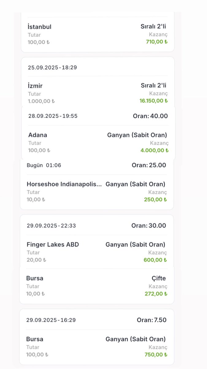dedim ki tek kurşunun var iyi oyna… oynadığım oyuna tek bahis çok ikileme düşmüşsem  ki nadir 2 bahis. Dinlene dinlene gidişata bak öyle oyna demişimdir. 100 tl altı da olmayacak yönergesi de koysam iyiymiş aslında:) kaybettiğim bir iki oyun dışında hasılat bana yeter:)