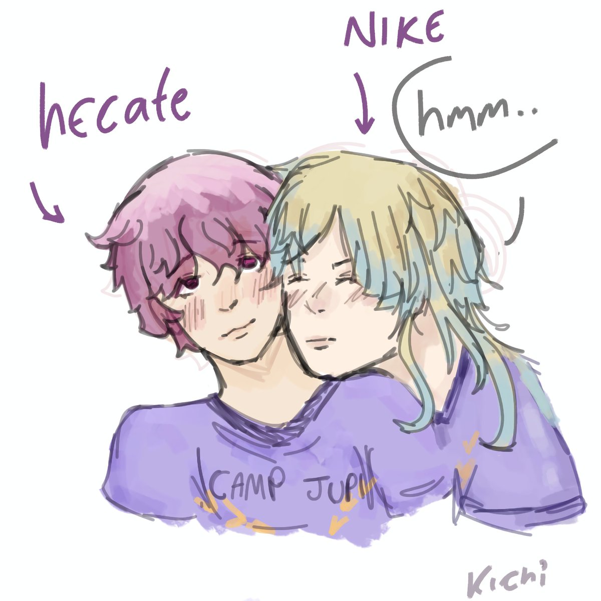 i was thinking about kainess in percy jackson universe… i couldn’t really elaborate but i’m pretty sure Ness would be a child of Hecate and Kaiser of Nike 🥹 

#kins #kainess #カイネス