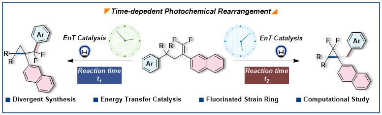 HuanmingHuang's tweet image. In @angew_chem @WileyGlobal 
Divergent synthesis using only TIME. ⏰
One pot, one photocatalyst, two distinct fluorinated rings. Selectivity is controlled solely by how long you shine the light.
#Synthesis #divergent #radical
onlinelibrary.wiley.com/doi/10.1002/an…