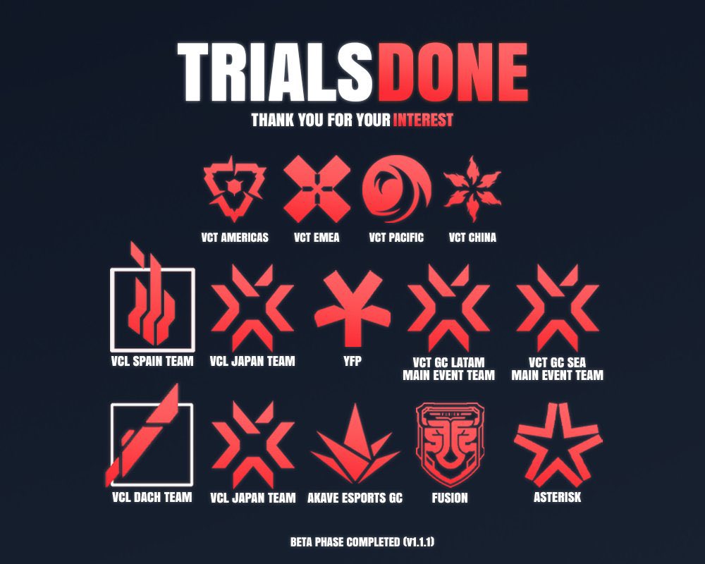 1x VCT team from each region + 10 teams selected from around the world.

we at <a href="/scrimsense/">ScrimSense</a> can’t thank you guys enough for your interest &amp; curiosity! your belief, trust &amp; feedback in what we are building has been gratifying &amp; reassuring.

now just sit tight &amp; wait for release!