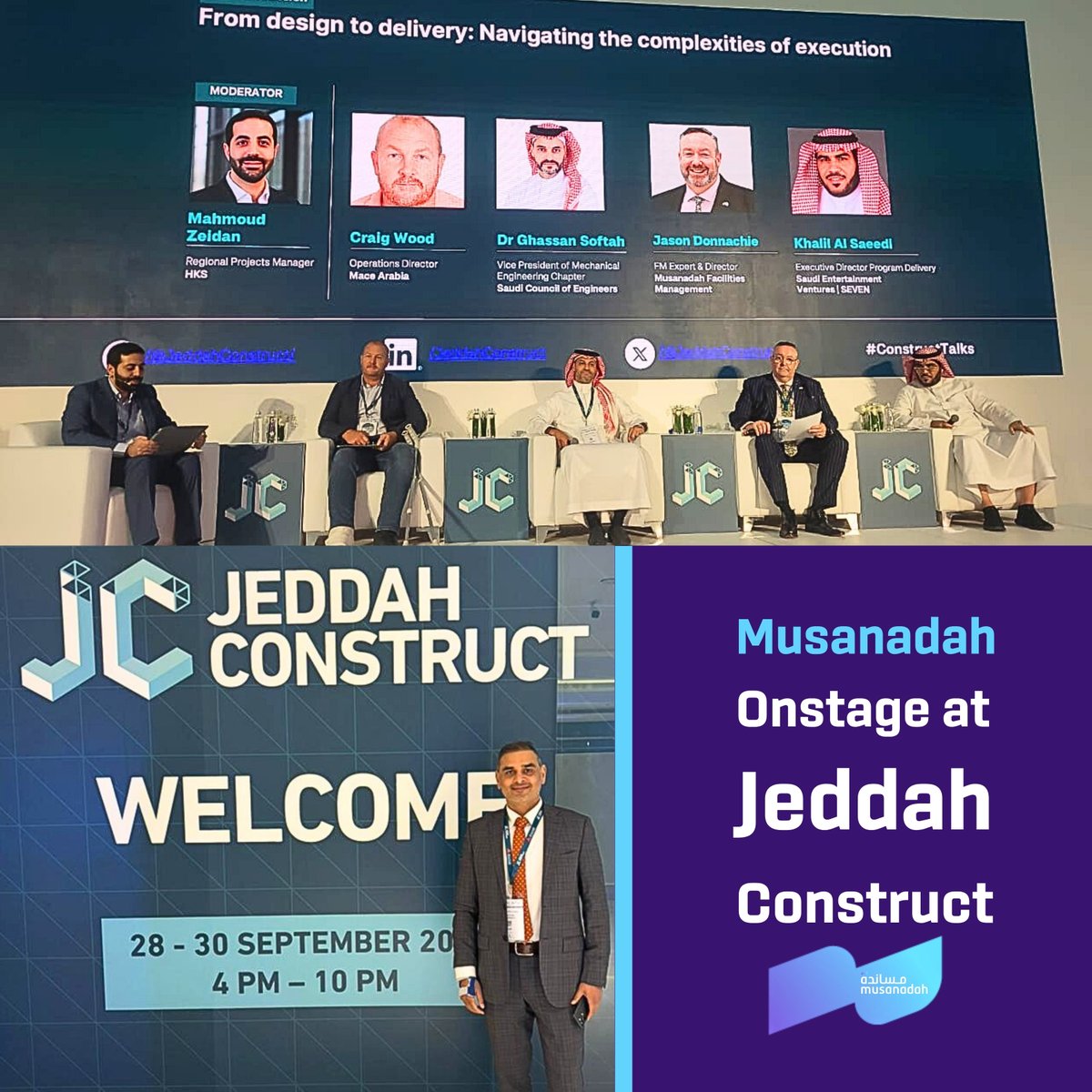 Musanadah was proud to take the stage at <a href="/JeddahConstruct/">Jeddah Construct, powered by Big 5 Construct Saudi</a> 2025, the premier gathering of leaders in the #construction and #builtenvironment sector.

Our Commercial Director Jason Donnachie MBE shared expert insights.

#Musanadah 
#FacilitiesManagement
#SaudiFM

#JeddahConstruct