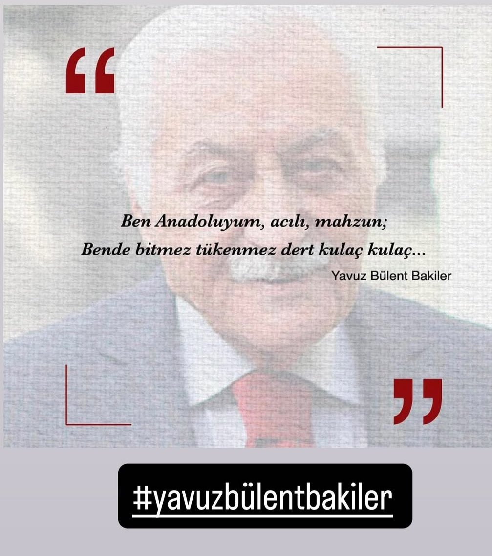 Güle güle BÜYÜK ŞAİR! 

#YavuzBülentBakiler
