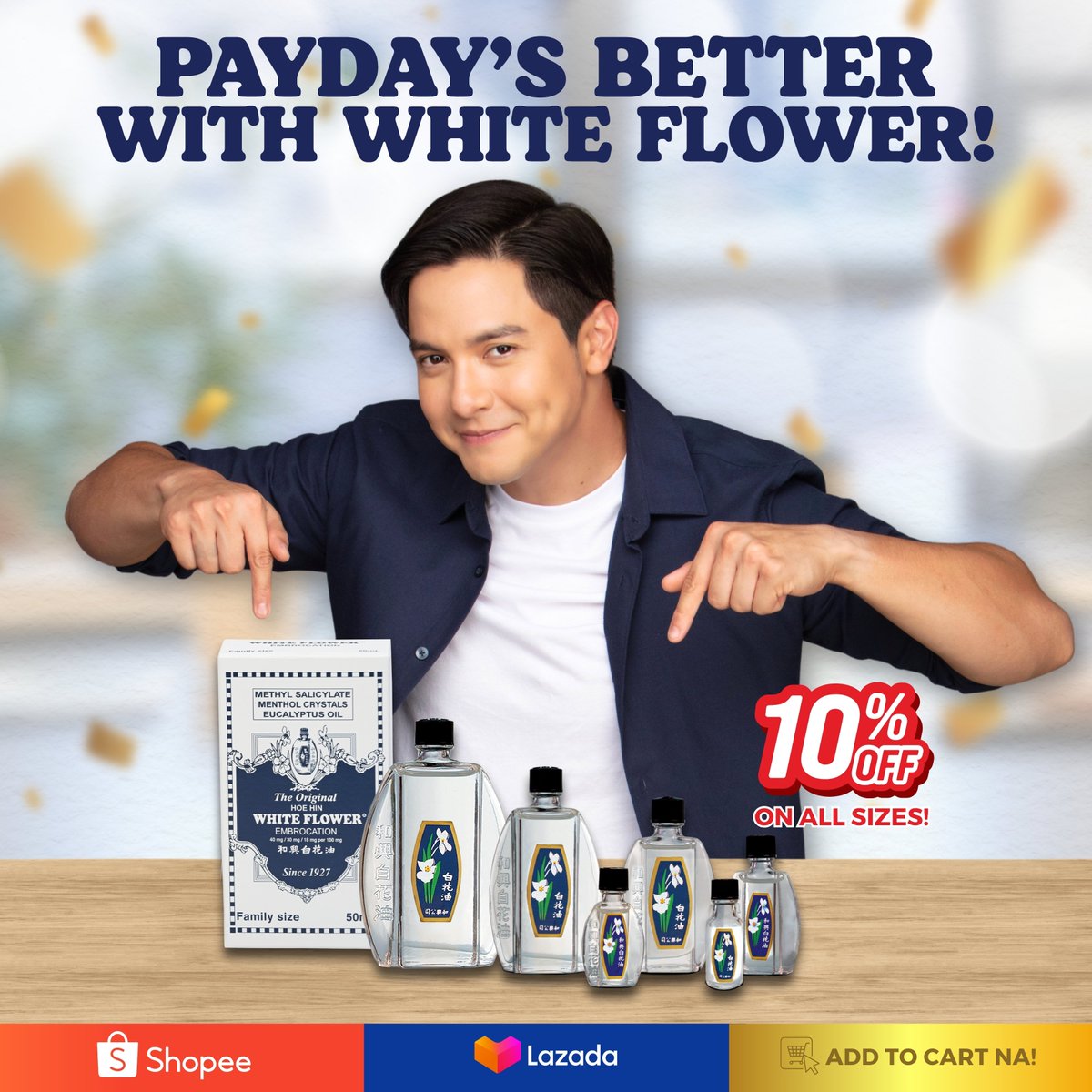 Celebrate payday the White Flower way, soothing relief with amazing savings! Don’t miss out on our limited-time sale kaya i-checkout niyo na yan! 🥳💙

Shop Now! 🛍️🛒
White Flower Official Lazada: s.lazada.com.ph/s.sGr3W

#WhiteFlower #WhiteFlowerPH #ReliefBuddy #PaydayTreat