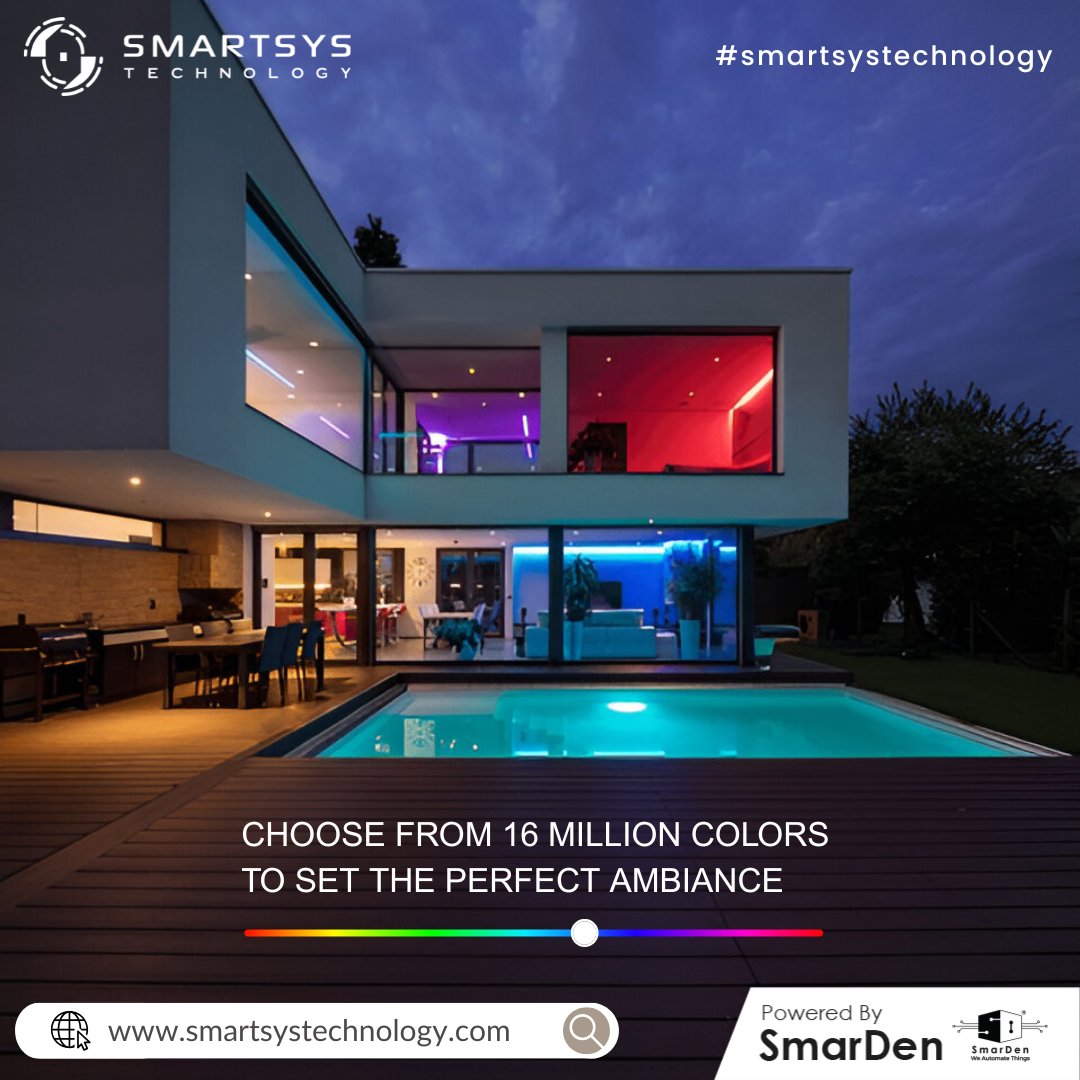 smartsystech_'s tweet image. 🌈 Transform your space with 16 million color choices. Smart living made simple! ✨🏡

#SmartSysTechnology #SmartHome #HomeAutomation
