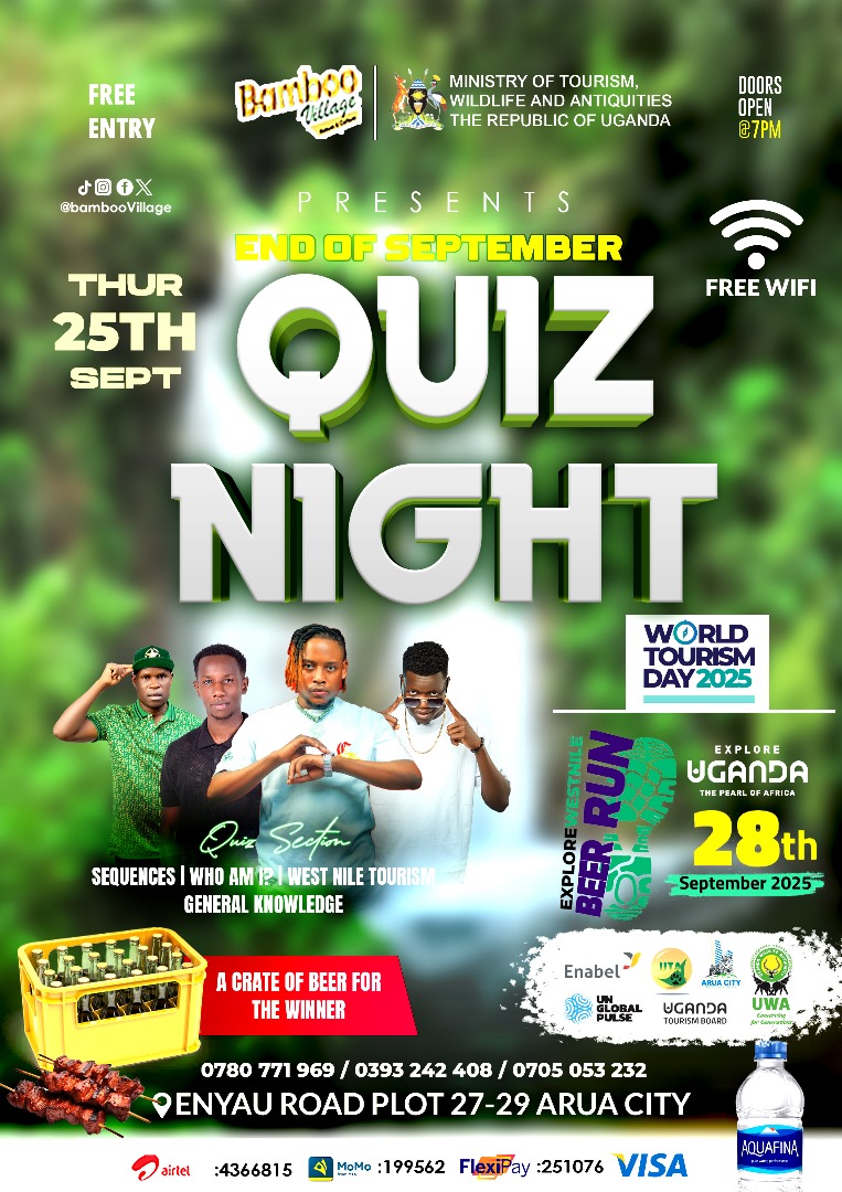 wambuzi_kyobe's tweet image. Bring your squad. Bring your swagger.🚀
#WestNileExplorer #QuizNight #AruaEvents 🧠