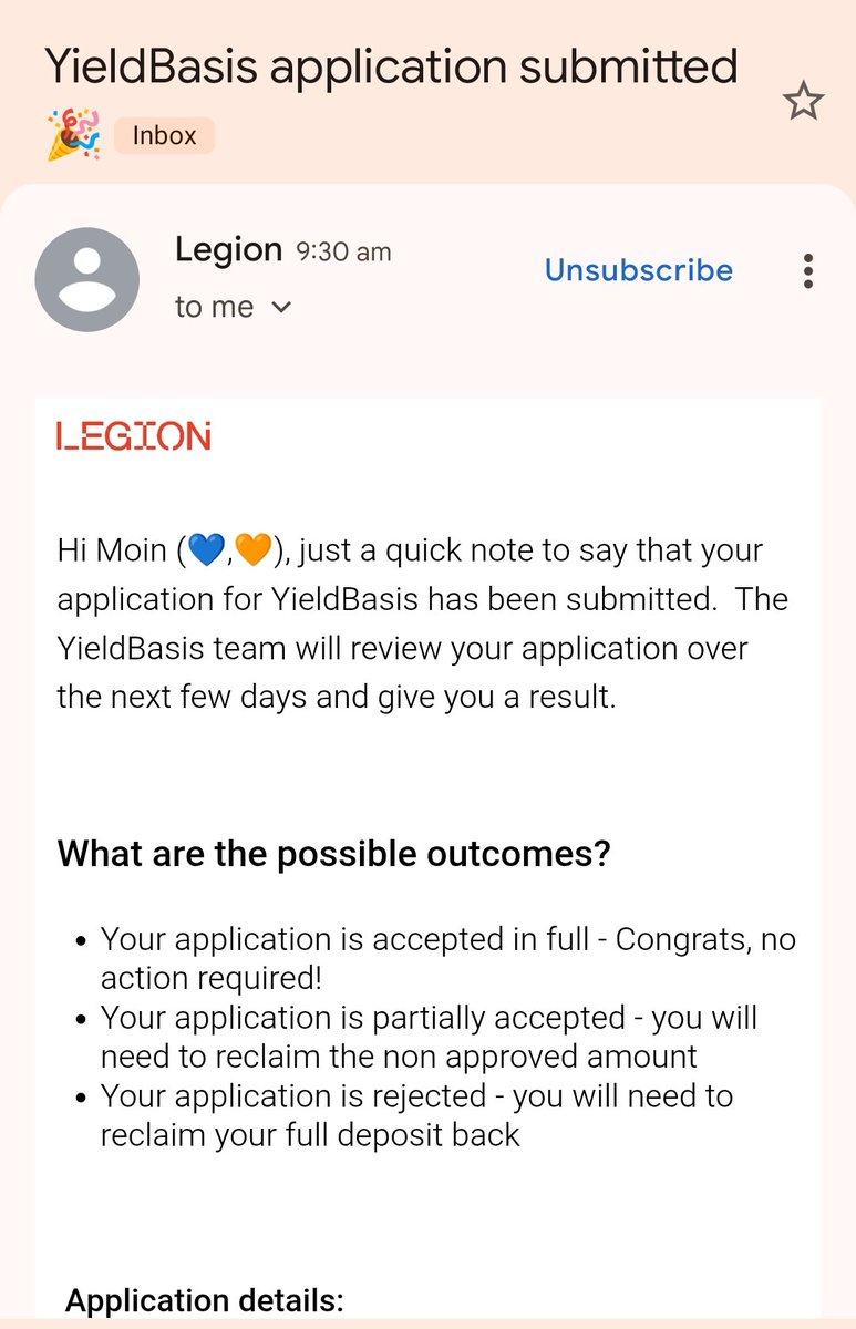 moinullah77's tweet image. Just secured my spot in the @yieldbasis presale on @legiondotcc 🔥
Really excited about what the team is building with ybBTC → real yield + BTC exposure done right.
Fingers crossed for allocation 🤞 Let’s go 🚀
#DeFi #YieldBasis #Legion #Bitcoin