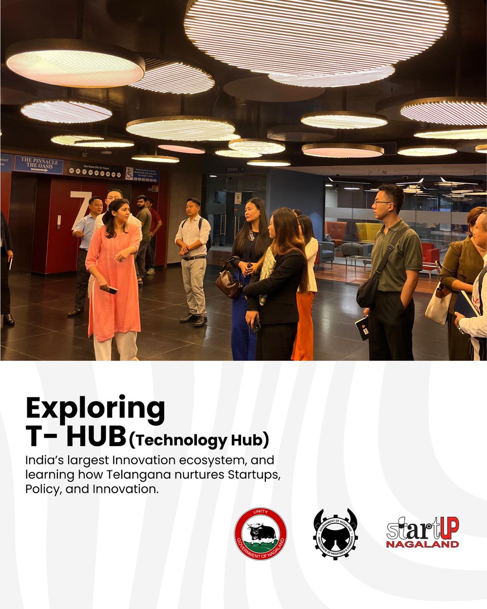 startupnagaland's tweet photo. Startup Nagaland, under the Department of Industries &amp; Commerce, Government of Nagaland, had the privilege of engaging with key institutions within Telangana’s innovation ecosystem, including T-Hub, T-Works, Ag-Hub (PJTSAU), WE Hub, RICH and TASK. https://t.co/1Jnq1E67Fd