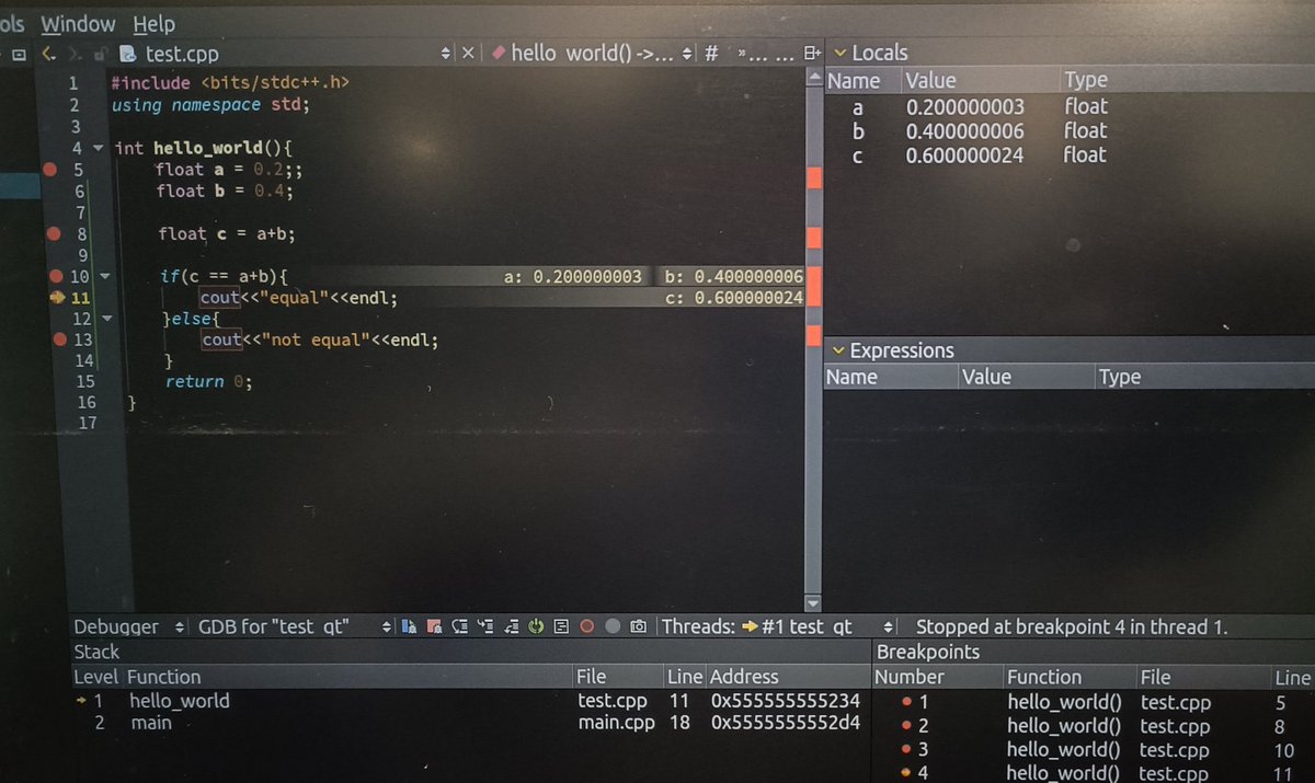 itsrajadarsh's tweet photo. @rohit_negi9 Not only python and 1/3, c++ and 0.6 will also give you same result.
Even tho it will print equal. https://t.co/J119cEaNCt