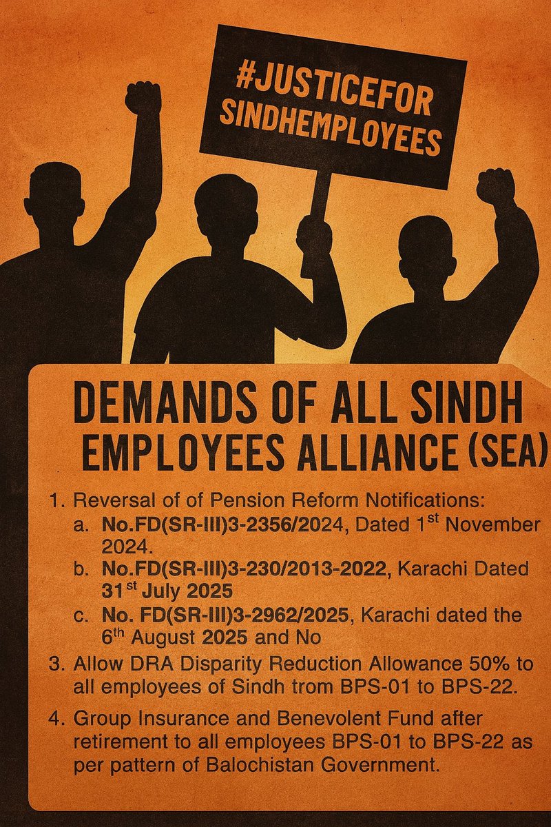 justiceforsindh's tweet photo. #JusticeForSindhEmployees

@BBhuttoZardari 
@fbhutto 
@CMShehbaz 
@CMSindh 
@sardarshah1 
@TararAttaullah 
@sindhinfodepart
@SindhCMHouse https://t.co/WmaHviaLFX