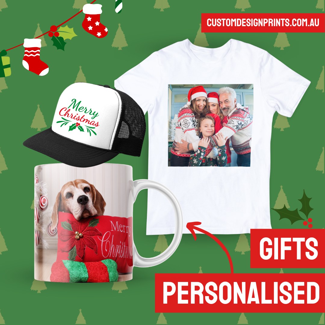Cust_Des_Prints's tweet image. How about giving PERSONALISED gifts this Christmas? 🎄🎁We can make your custom gifts and send them to your door in time for Christmas. 🧑‍🎄Check our website to learn more: customdesignprints.com.au/blogs/tips/7-p… #customchristmasgifts #personalisedgifts #customdesignprints #Australia