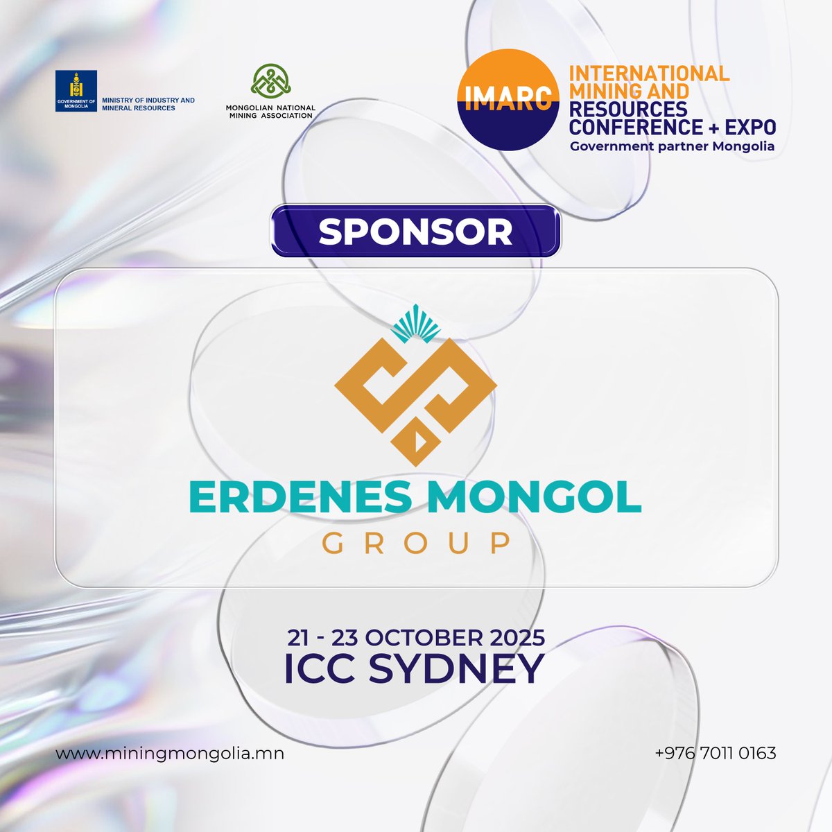 [English below]
📢 Та бүхнийг IMARC 2025 үзэсгэлэнгийн үеэрх "Mongolia Day" өдөрлөгт урьж байна 🇲🇳 🇦🇺

Монголын Уул Уурхайн Үндэсний Ассоциаци (МУУҮА) нь Аж үйлдвэр, эрдэс баялгийн яам-тай хамтран Австралийн Сидней хотод 2025 оны 10 дугаар сарын 21-23-ны өдрүүдэд зохион байгуулах