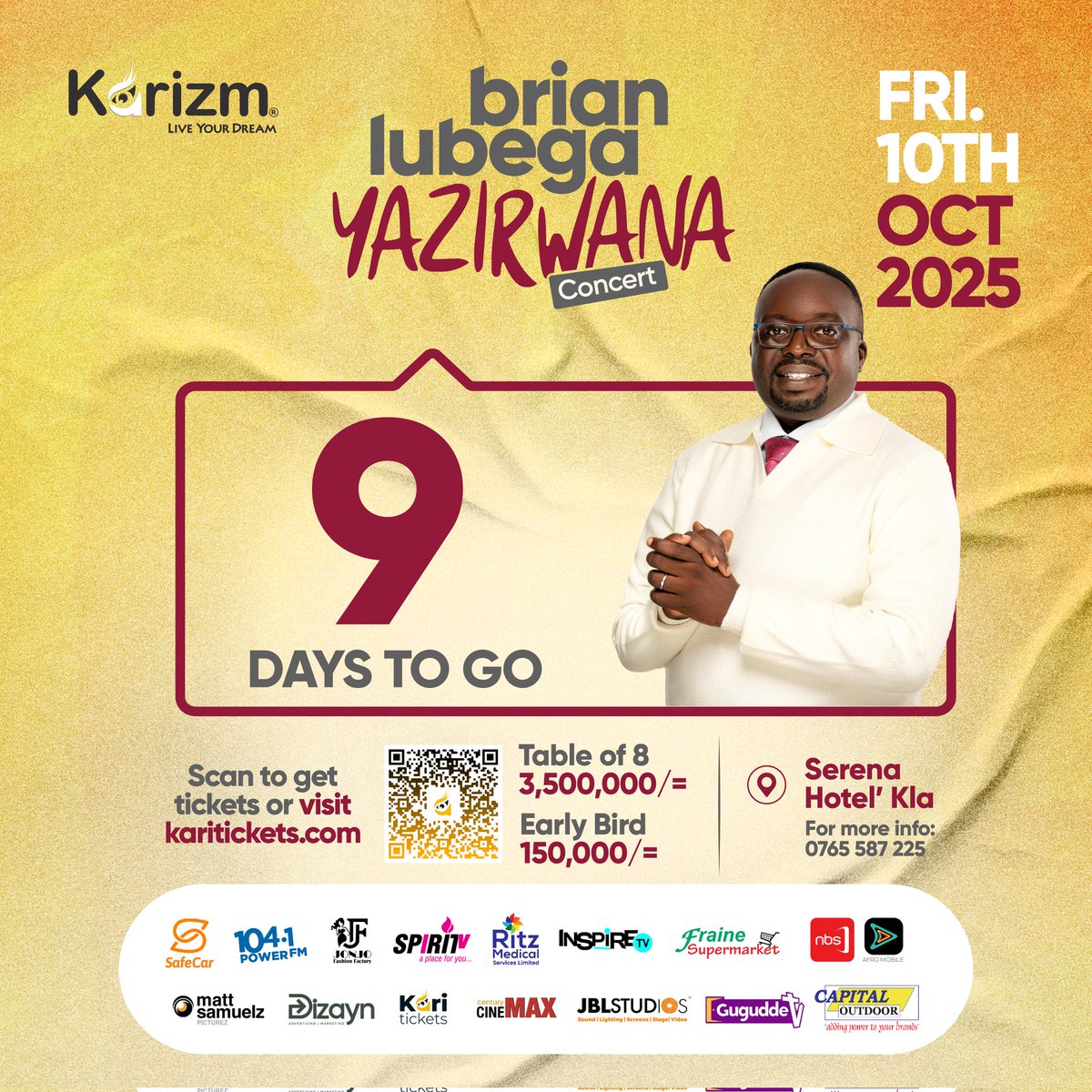 KakwanziEsther's tweet photo. 9 days left, have you got your ticket yet? 🤔
 Visit https://t.co/lo0tyOGOi4 and follow the instructions below 👇 to secure your seat now.

Date 10th October 25 at Kampala Serena.
#YazirwanaConcert https://t.co/wUURwMI5hr