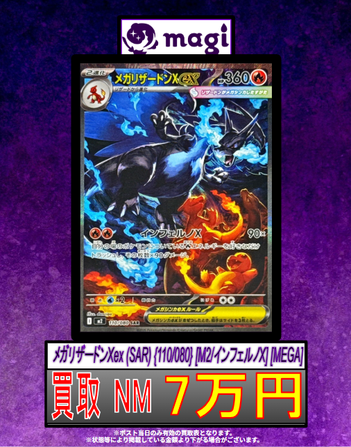 メガリザードンXex (SAR) 110/080 インフェルノX ポケモンカードゲーム