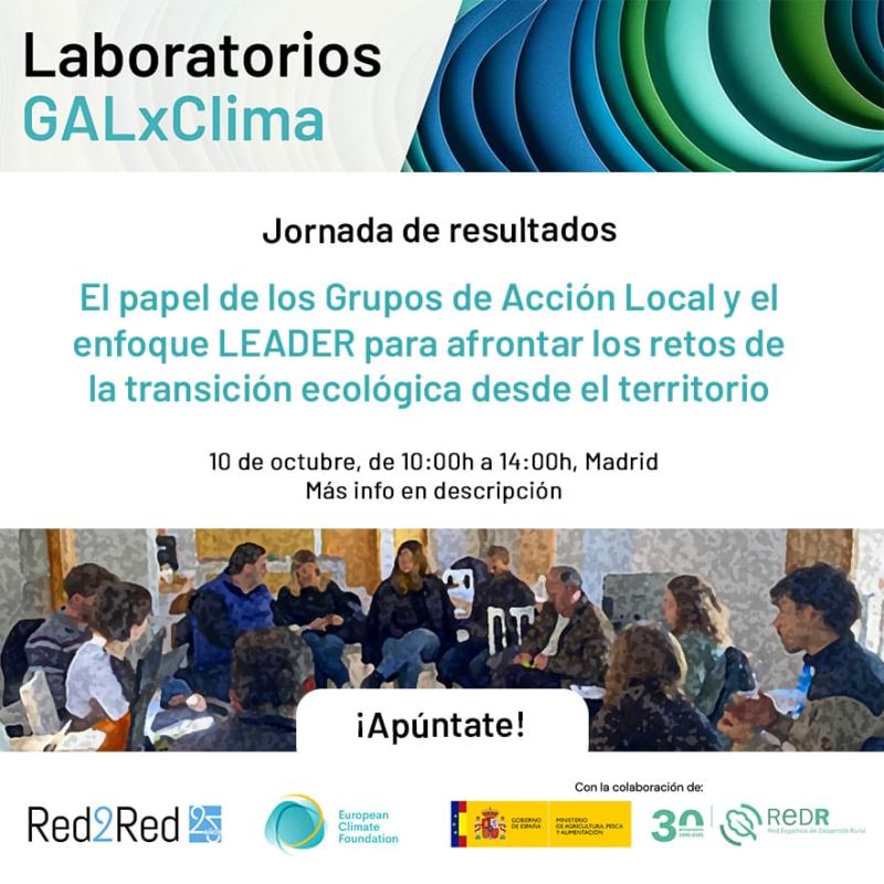 24 Grupos de Desarrollo Rural y 4 retos en el territorio
 
🪄¡Descúbrelos en la jornada de difusión de resultados de Laboratorios GALxClima de <a href="/RED2REDCons/">Red2Red</a> !

📝¡Participa! tinyurl.com/45mpsvyj
📄Programa: tinyurl.com/4er3ht2m