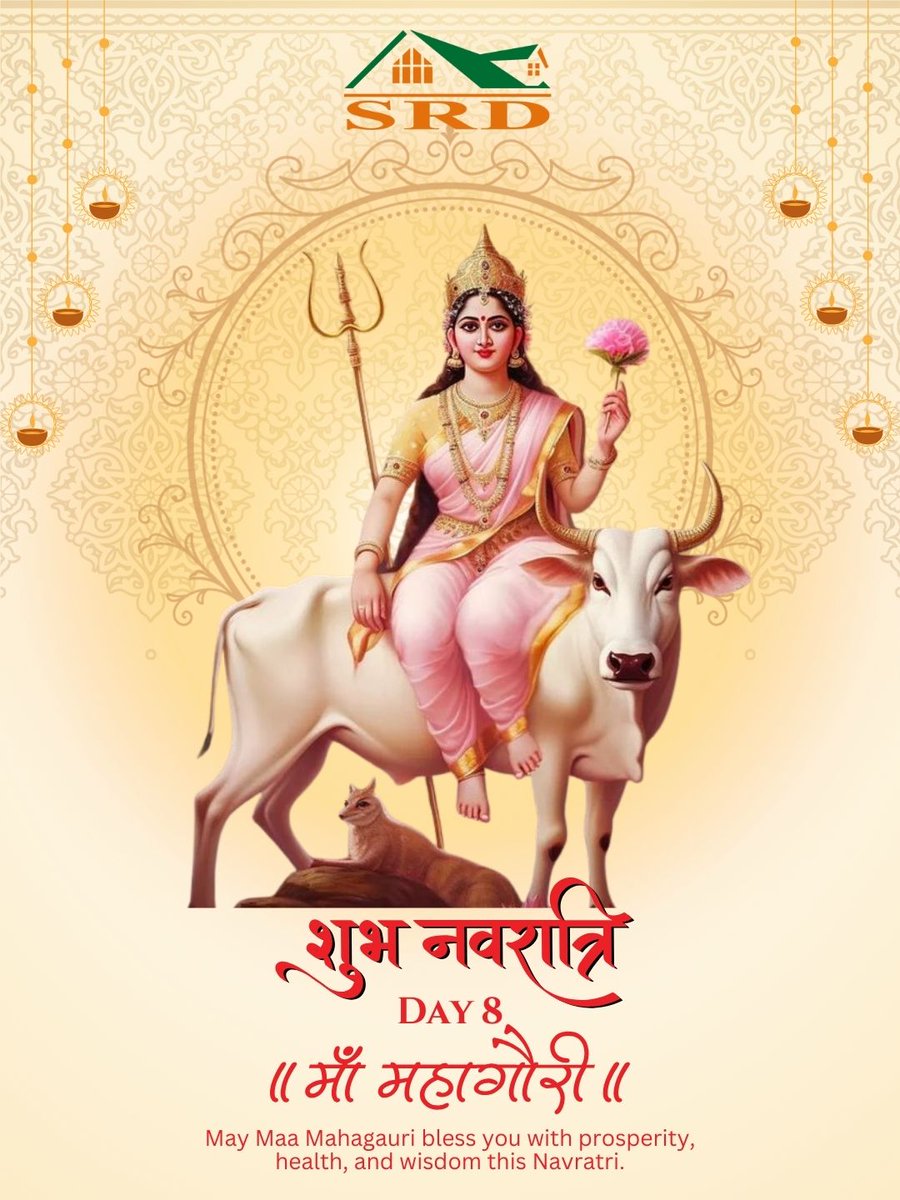 srdproperty's tweet photo. 🕉 Shubh Navratri – Jai Maa Mahagauri 🕉
#MaaMahagauri #JaiMaaMahagauri #NavratriDay8 #MaaDurgaBlessings #DeviMahagauri #NavDurga #srdproperty https://t.co/xNkTkyoIEZ
