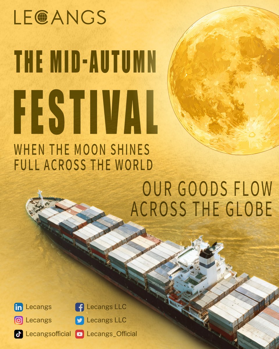 When the moon shines full across the world, our goods flow across the globe. Happy Mid-Autumn Festival！#lecangs #3Pl #logistics