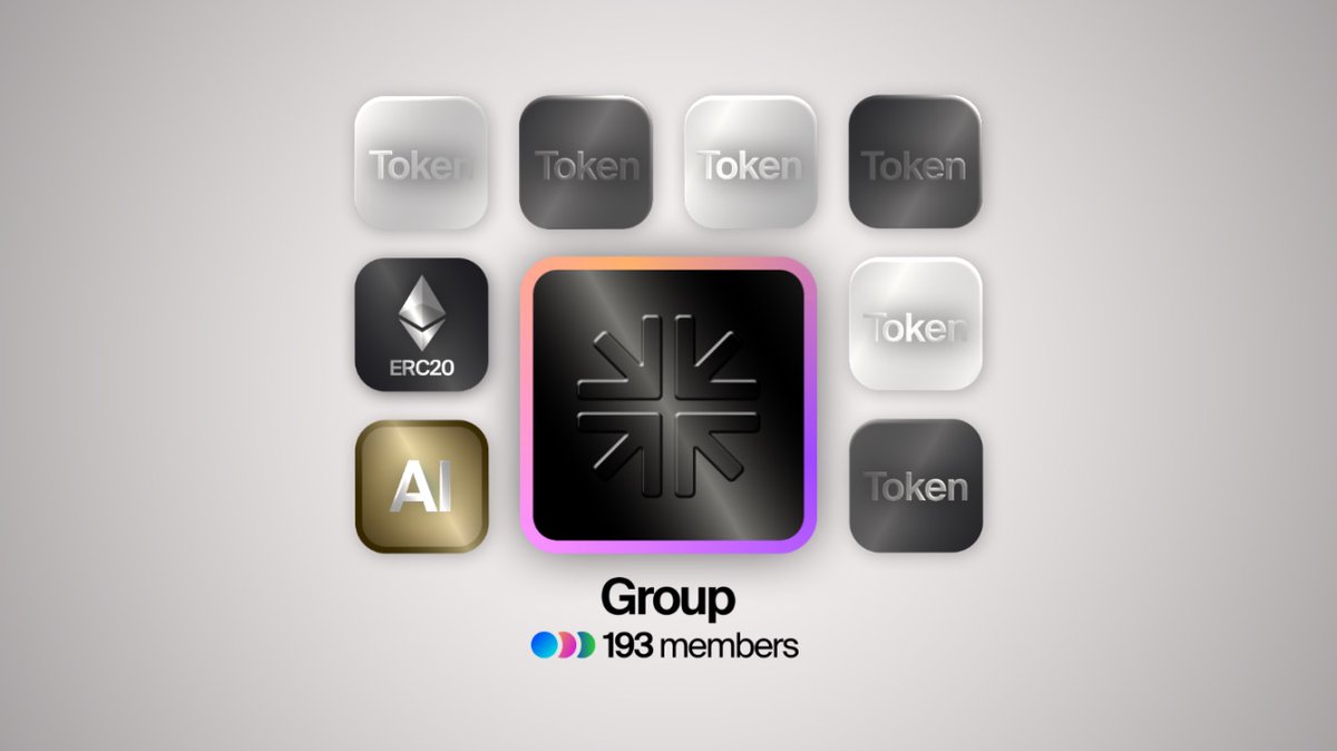 Illustration of Flaunch Group Tokens featuring ERC20, AI, and token icons