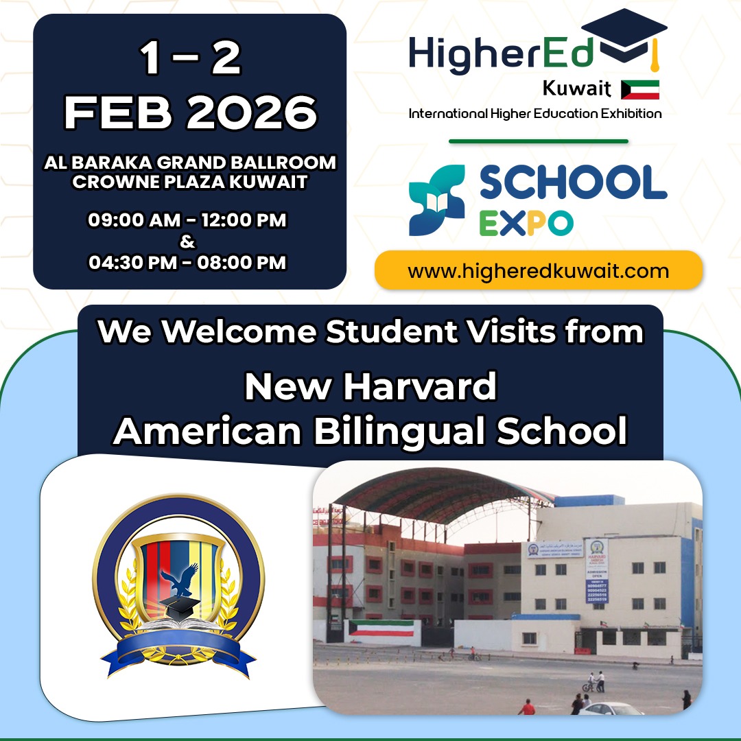 HigherEdkuwait's tweet image. 🎓 Excited to welcome New Harvard American Bilingual School to #HigherEdKuwait 2026!
📅 Feb 1–2, 2026
📍 Crowne Plaza, Al Thuraya City
🕘 9AM–12PM | 4:30PM–8PM
Looking forward to meeting their future-ready students!
📧 info@higheredkuwait.com
#StudentRecruitment #GlobalEducation