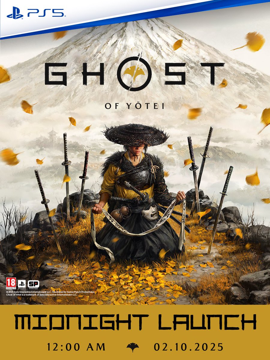 PlayStationIN's tweet photo. Be a part of gaming history 🌙
Grab your copy of Ghost of Yōtei at the midnight launch and be among the first PS5 gamers in your city to play!
👉 Swipe to check the outlets hosting the launch near you!
#GhostOfYōtei #MidnightLaunch #HandsonPS5 #PlayStationIndia https://t.co/u0ysg0FRJ8