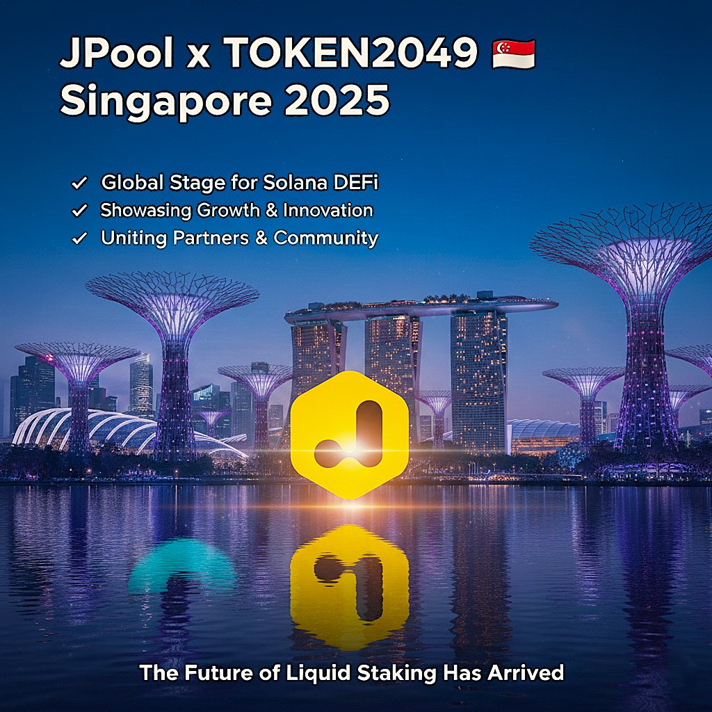 web3naman's tweet image. The news is out! 🚀 The @JPoolSolana  team is officially heading to @token2049 Singapore!

We're incredibly excited to connect with the brightest minds in Web3 and represent the amazing #JPool community on the world's biggest stage.

As a leading liquid staking protocol on