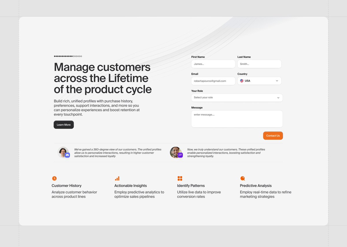 A CTA and contact section for a project im working on!