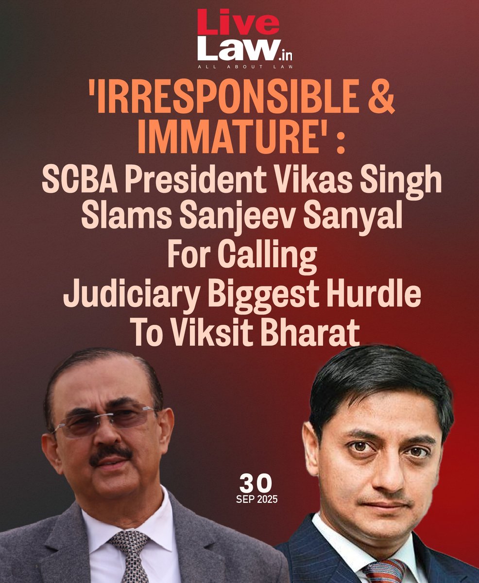 Supreme Court Bar Association (SCBA) President &amp; Senior Advocate Vikas Singh has strongly criticised economist and PM's Economic Advisory Council member Sanjeev Sanyal for describing the judiciary as the “biggest hurdle” in India's journey towards becoming Viksit Bharat.
Read