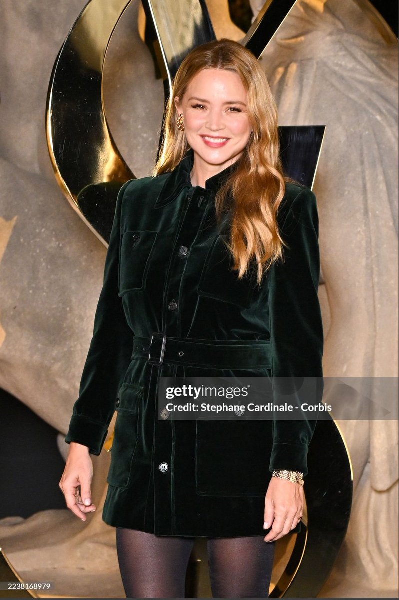 Virginie Efira attends the Saint Laurent Womenswear Spring/Summer 2026 show as part of Paris Fashion Week