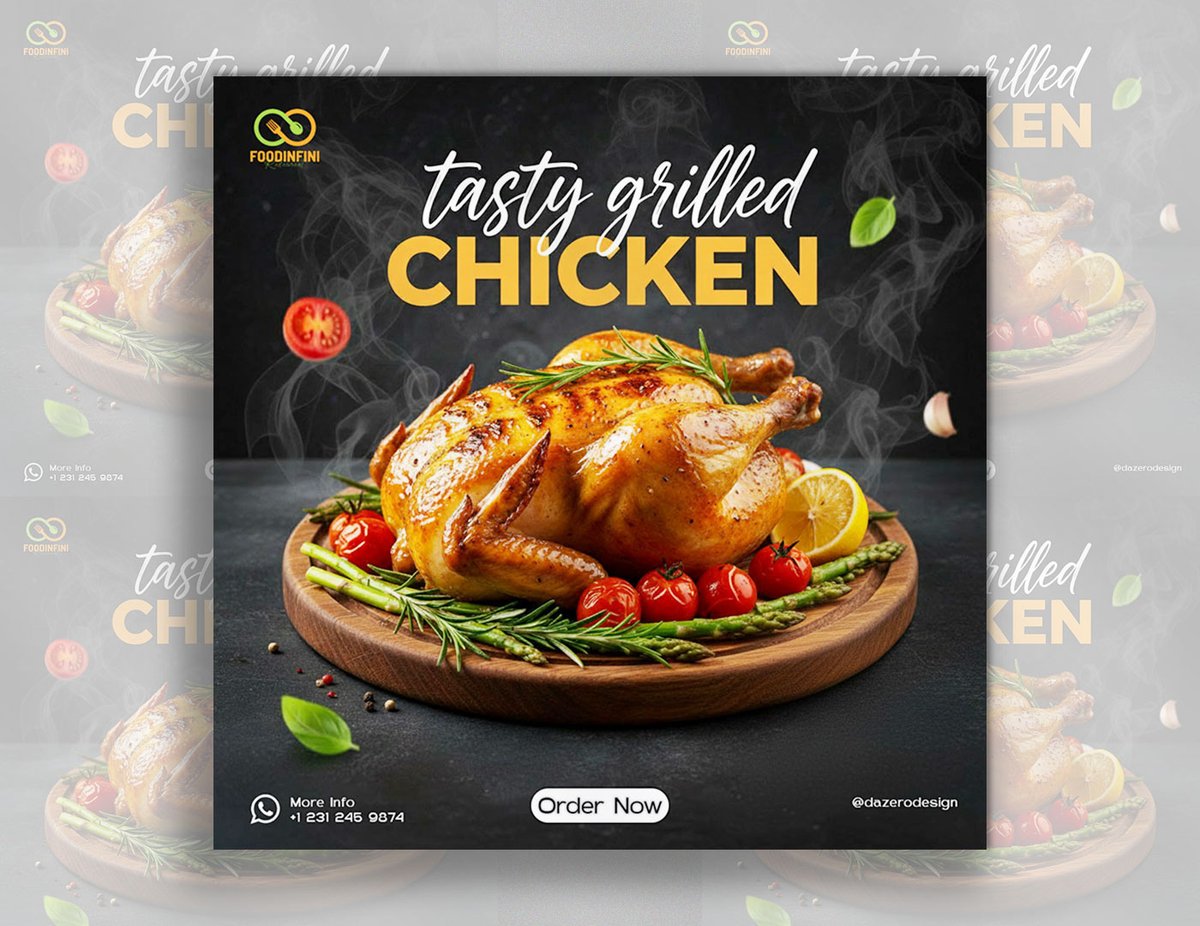 dazerodesign's tweet photo. Want to boost your restaurant promotions with eye-catching visuals?

Here’s a look at my Food Social Media Post Designs — crafted to not only showcase your delicious dishes but also highlight special offers, discounts, and new menu launches in a way that grabs attention instantly https://t.co/6WCfhc8nwH