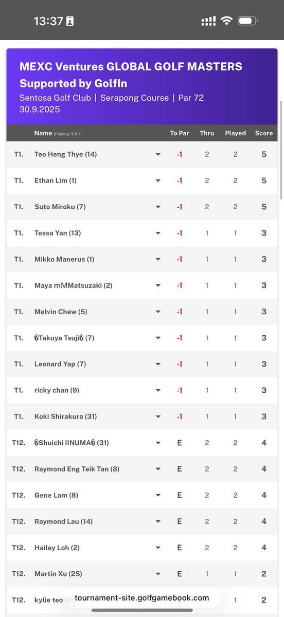 GOLFIN_ global tweet media