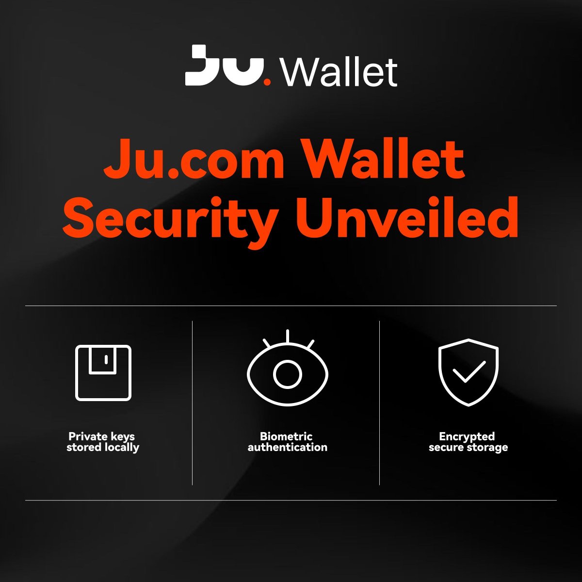 Jucom_wallet's tweet photo. Trust your digital assets on #JuCoinWallet! 🔐

We prioritize your security with private keys stored locally, advanced biometric authentication, and encrypted storage. https://t.co/xn0GSxYCXQ