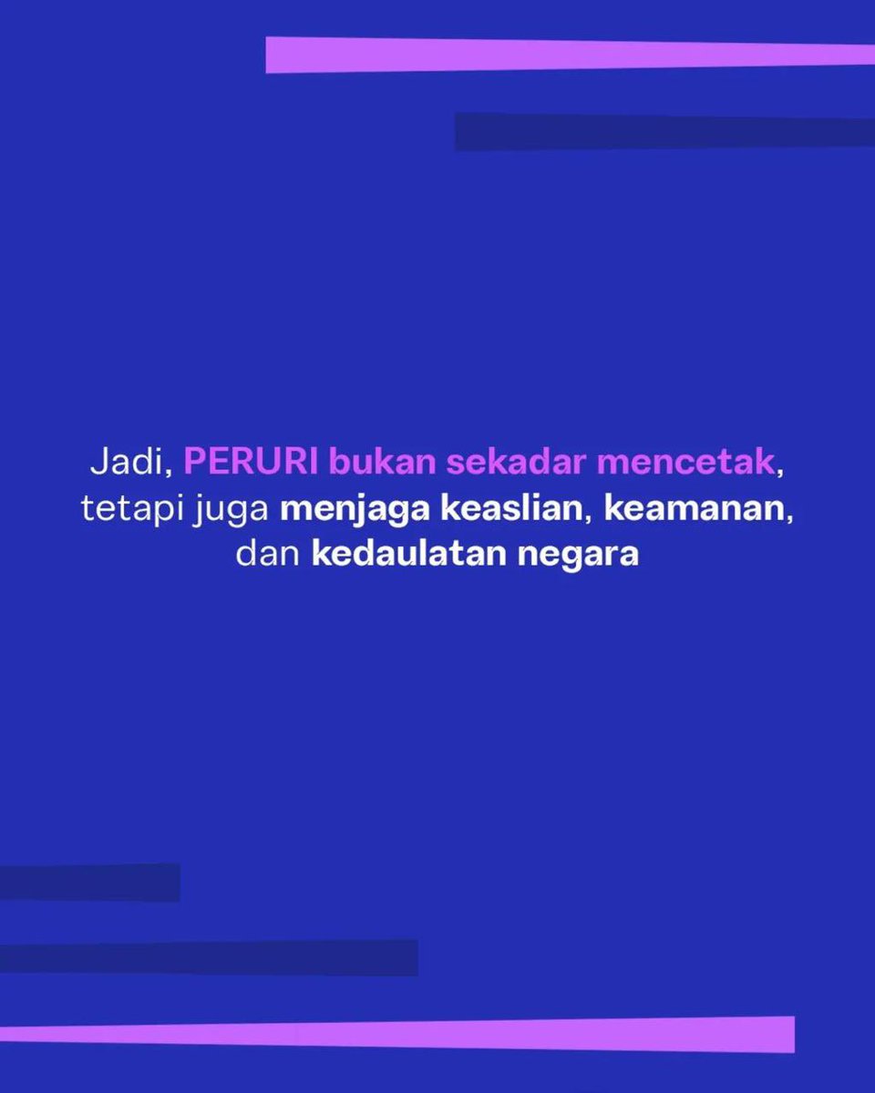 riereyey's tweet photo. Tidak hanya cetak uang, PERURI juga mencetak kepercayaan serta menjaga kedaulatan negara lewat inovasi layanan dan teknologi. 

#PerusahaanTeknologiHighSecurity #InnovationforASovereignFuture #KemajuanBerdaulat #InovasiKeamananTinggi #PeruriGovTechIndonesia #TrusteeOfSovereignty https://t.co/4MBiNpImPC